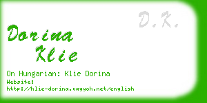 dorina klie business card